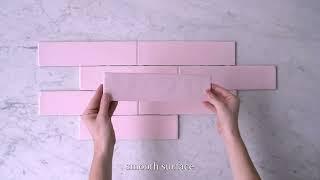 Pink Glossy Subway Tiles