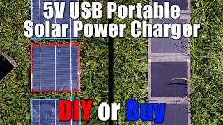 5V USB Portable Solar Power Charger || DIY or Buy