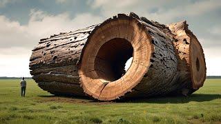 What To Do With A 1000 Year Old Log? : Build A Large Sturdy Table For A Fresh Garden Look