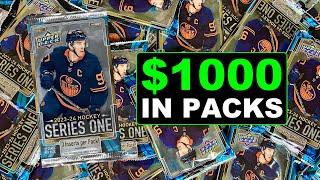 Opening $1000 Worth of Packs of 2023-24 Upper Deck Series 1 Hockey Hobby