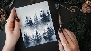 MY SECRET PAPER TOWEL TECHNIQUE FOR PAINTING MISTY FORESTS