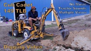 Cub Cadet 149 TLB Digging 4 Foot Deep Trench | Homemade Backhoe Garden Tractor