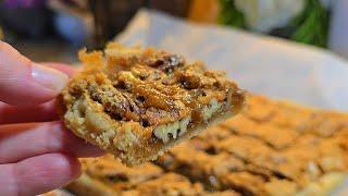 The Easiest Pecan Bars Recipe + what I cooked this week