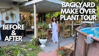 MAKING MY BACKYARD INTO A RELAXING OASIS! PLANT TOUR/ BEFORE & AFTERANTI-ANXIETY