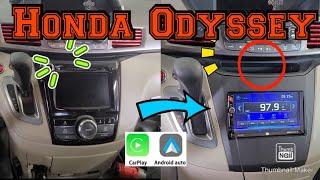 2011-2017 Honda Odyssey How to remove radio Install Apple carplay android auto Metra kit 99-7880b