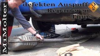 defekten Auspuff Reparieren - schweißen (ausführliche Reparaturanleitung) M1Molter