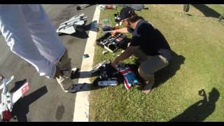 RC plane T-45 crash by gopro