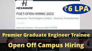 Hexaware Recruitment 2023 | Hexaware Open Off Campus Hiring Premier Graduate Engineer Trainee