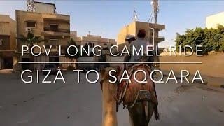 4K Camel ride from Giza Pyramids to Saqqara, Long Play, Part 1