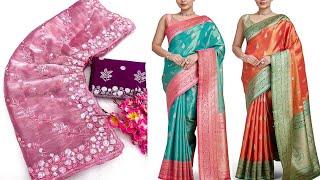 JIMMY CHOO Fabric Saree || Glamour and Tradition With This Zari Woven Banarasi Tissue Silk Saree