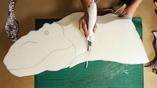 How to Sculpt Foam to Make a Dinosaur Head
