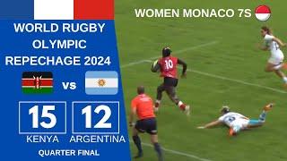 Kenya vs Argentina ( Quarter Final ) Monaco 7s World Rugby Olympics Repechage 2024