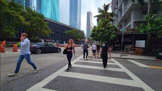 4K Brickell Neighborhood , Fall Cycling Virtual Travel Tour , Miami Florida , November 6 2024