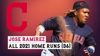 Jose Ramirez (#11) All 36 Home Runs of the 2021 MLB Season