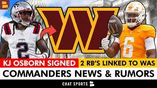 BREAKING: Commanders SIGN KJ Osborn After Noah Brown Injury + 2 RB Draft Prospects LINKED To WAS