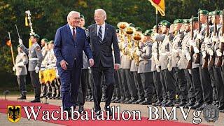 Militärische Ehren der Bundeswehr für Joe Biden - Präsident der USA - Wachbataillon Stabsmusikkorps