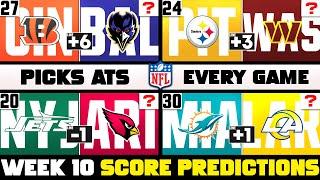 NFL Week 10 Score Predictions for EVERY Game