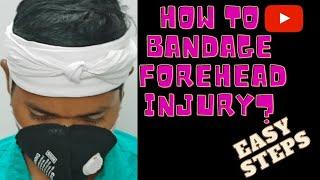 first aid bandaging of forehead injury with triangular bandage #firstaid#bandaging#nursingtube#short