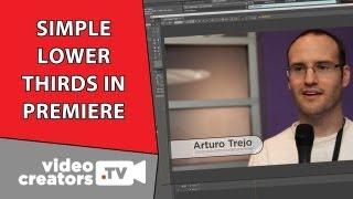 How To Make a Simple Lower-Third in Premiere Pro