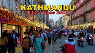 TIHAR Vibes in Kathmandu NEW ROAD Area Looks Beautiful After BALEN Action in NEPAL 2024