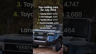 Best-selling cars for July 2024