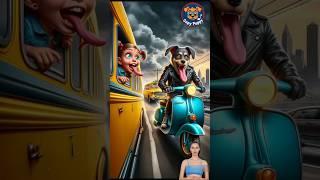  Evolution of Dog : joking on the highway ️ #doglover #puppy #dog #shorts #copypuppy