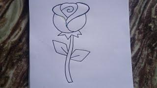 How To Draw Rose Step By Step || Rose Drawing Easy