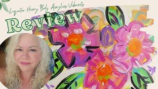 Liquitex Heavy Body Acrylics Vibrants Palette Review and Painting Demonstration Brenda Knoll