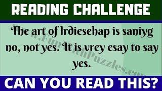 Can You Read This? Jumbled Words Reading Challenge #Puzzle Exercises