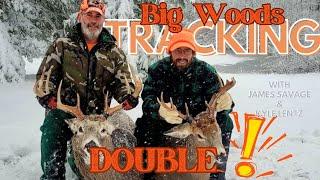 Two BUCK Tracks | Two BIG BUCKS | CRAZY HUNT #tracking #mountains #snow #bigbucks #bigwoods