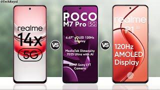 Realme 14x 5g vs Poco M7 Pro 5g vs Realme P1 5g || Full Comparison