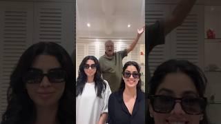 Janhvi, Khushi, and Boney Kapoor’s Adorable 'Loveyapa' Moment ️ #janhvikapoor #khushikapoor #shorts