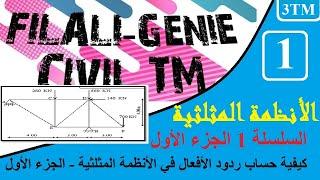 الأنظمة المثلثية السلسلة 1 -كيفية حساب ردود الأفعال في الأنظمة المثلثية - الجزء الأول