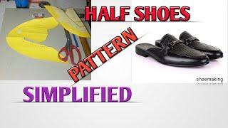 How to create half shoe (mule) patterns simplified #shoemaking #beginners