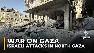 Israeli forces attack a house near Kamal Adwan Hospital in northern Gaza