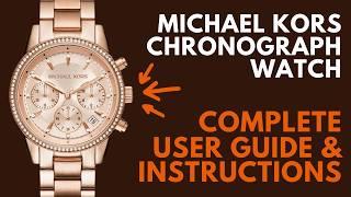 Benutzerhandbuch und Anleitung für die Chronographenuhr von Michael Kors | Chronograph verwenden ...