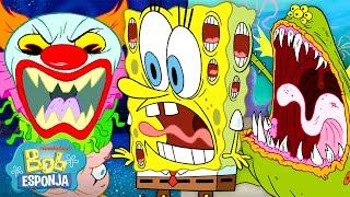 Bob Esponja | 60 MINUTOS de Fantasmas, Monstros e Mais!  | Criaturas Aterrorizantes | Português