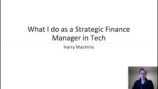 What I Do As A Strategic Finance Manager at a Tech Company