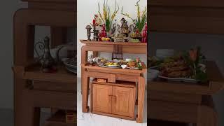 Bàn thờ đứng gỗ Gõ đỏ - Tinh tế và sang trọng cho căn hộ chung cư #bantho #banthodung #banthodep