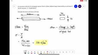 Simple Stress Strain Calculations - Example 1