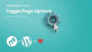 Show Page Options on a PlethoraThemes WordPress Theme