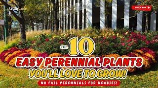  NO FAIL PERENNIALS FOR NEWBIES!  10 EASY PLANTS YOU'LL LOVE TO GROW!  // Gardening Ideas