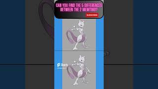 Only 1% can find the 5 differences between the 2 MEWTWO   FUNNY TESTS