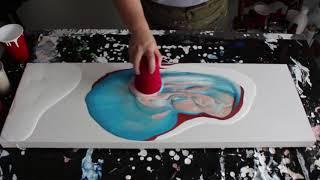 Fluid Painting | Easy Flip Cup with Negative Space