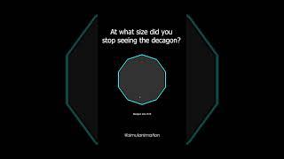 At what size did you stop seeing the decagon? #satisfying #animation #simulation #coding #viral