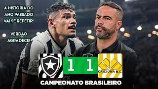 TROPEÇO DO FOGÃO | Botafogo 1 x 1 Criciúma | Melhores Momentos | Brasileirão 2024