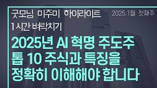 ️ 굿모닝 미주미 몰아보기️ (12/31~1/3) 2025년 AI 혁명을 이끌 톱 10 주식들의 특징 #미주미 #이항영