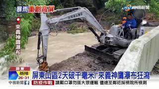 高屏溪潰堤變海! "巨浪滾滾"吞噬佛光山停車場│中視新聞 20210808