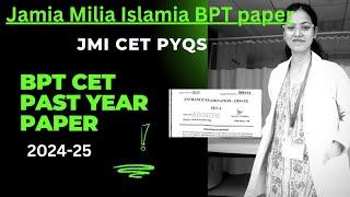 2024 JMI BPT previous year paper  | JMI past year paper BPT | Poornima Sharma #bpt #physioaim