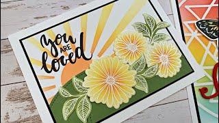 Ink Blending and Stamping with Gina K. Designs, My Sweet Petunia and Picket Fence Studios!